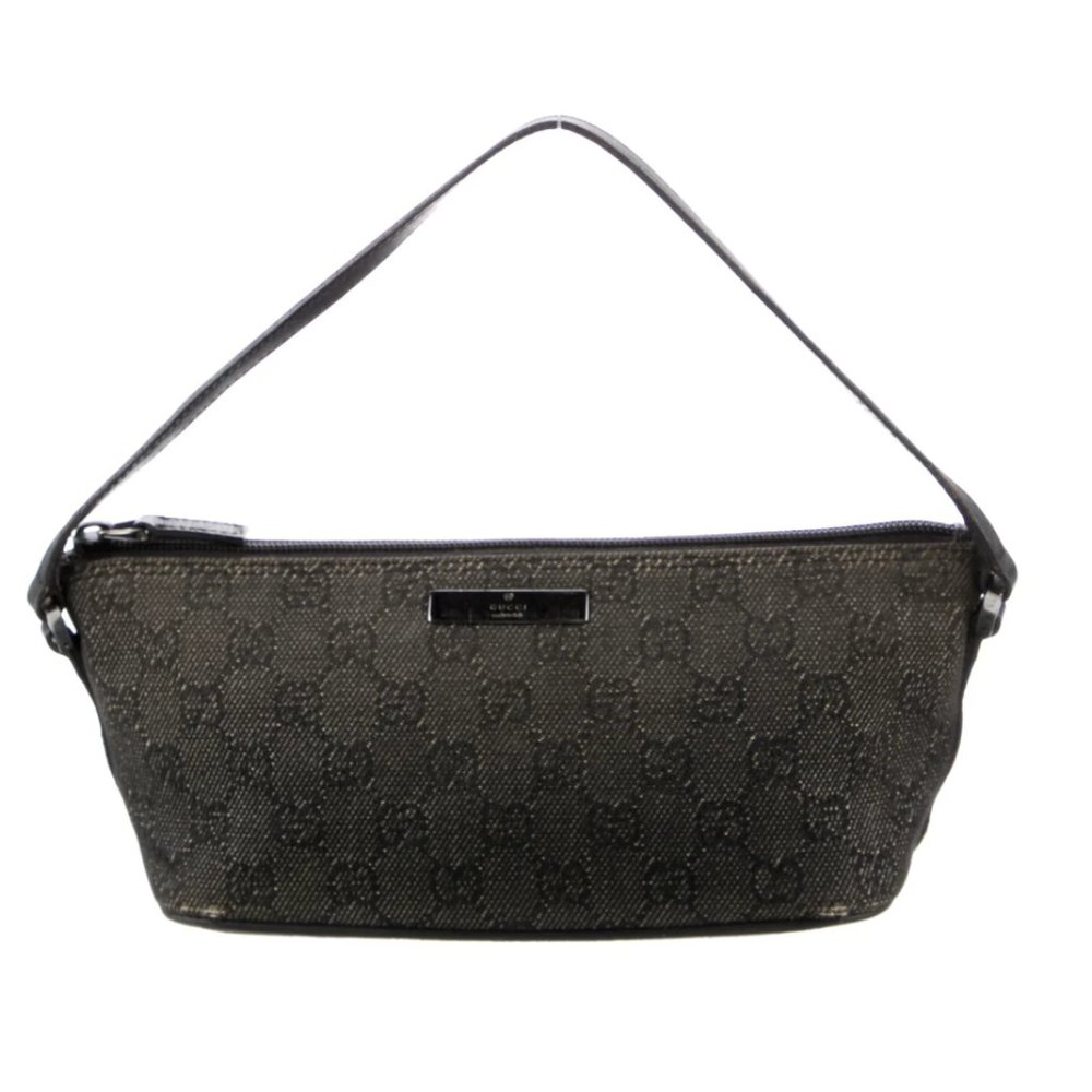 Gucci GG Monogram Canvas Baguette Mini Shoulder Bag